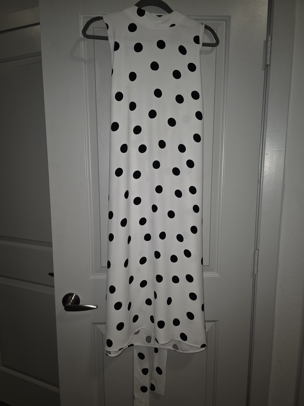 White Polka Dot Midi Dress